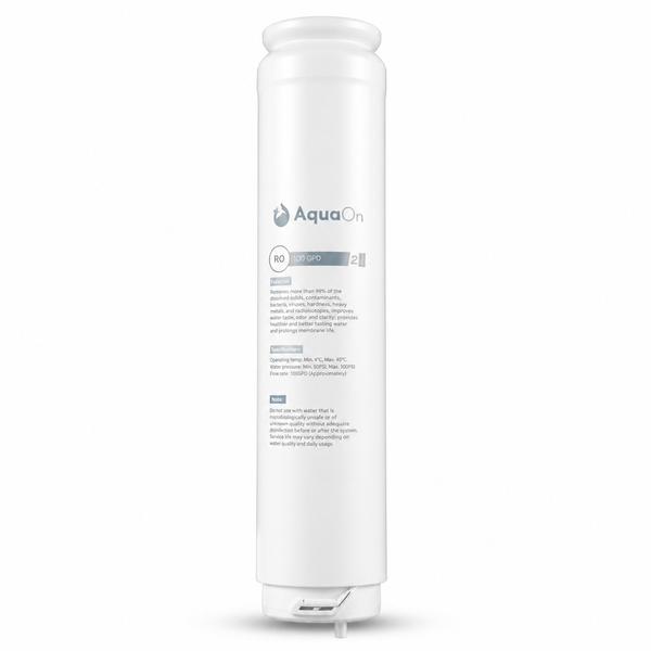 Aquaon water filter cartridge on a white background